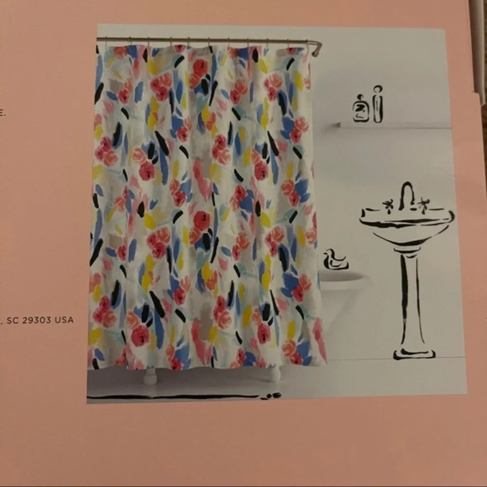 Kate Spade Paintball Floral Shower Curtain